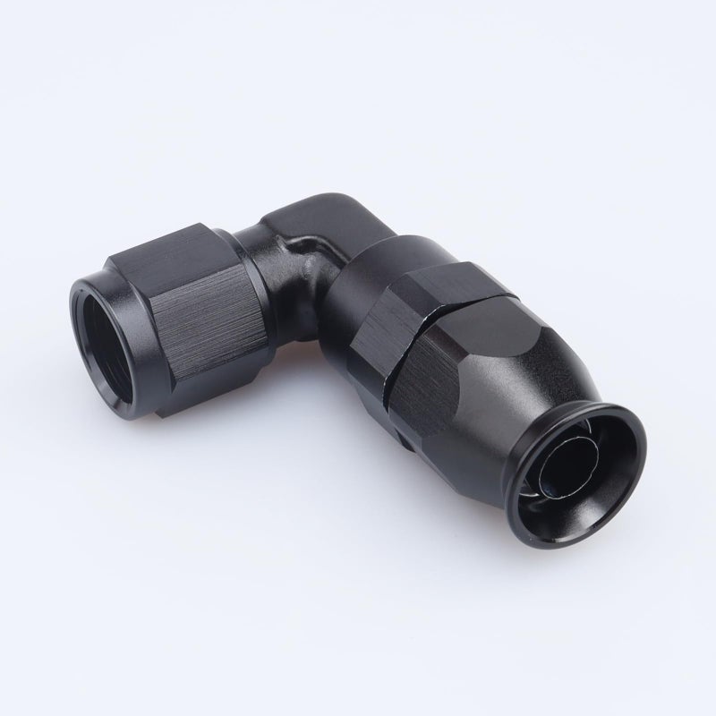 AC PERFORMANCE Black Tight Radius Aluminum -6AN AN6 90 Degree Swivel Forged Fuel Oil PTFE Hose End Fitting for Teflon Hose - Image 3